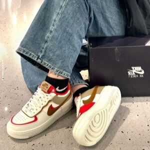 Nike Red and White Sneakers